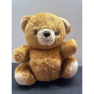Vintage 1979 Dandee Imports Plush Teddy Bear Tan & White Soft Stuffed Animal Toy